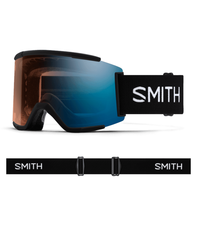 SMITH Squad XL Black - ChromaPop Pro Photochromic Blue Mirror Snow Goggle Snow Goggles Smith