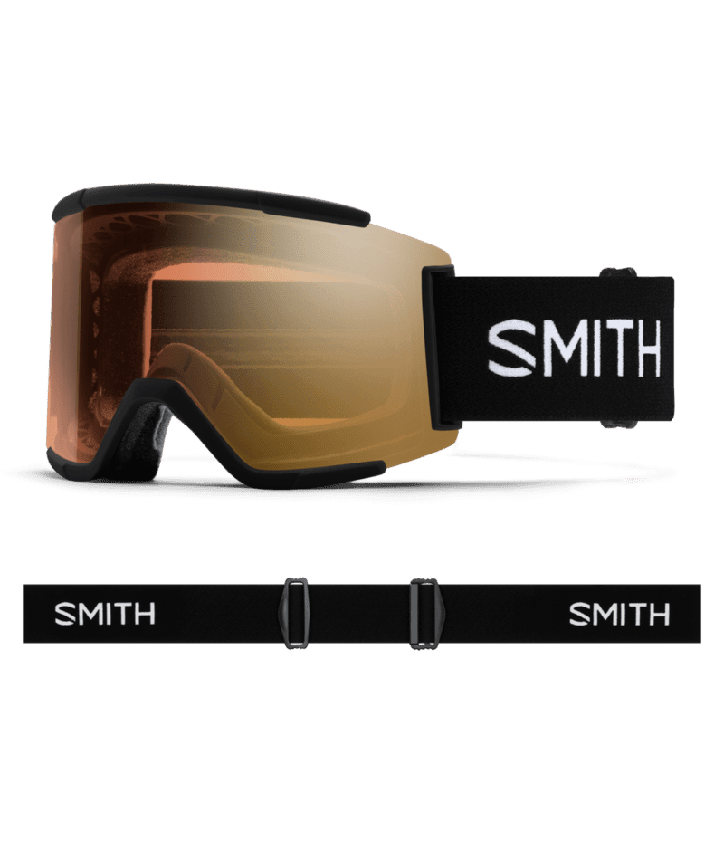 SMITH Squad XL Black - ChromaPop Pro Photochromic Gold Mirror Snow Goggle Snow Goggles Smith