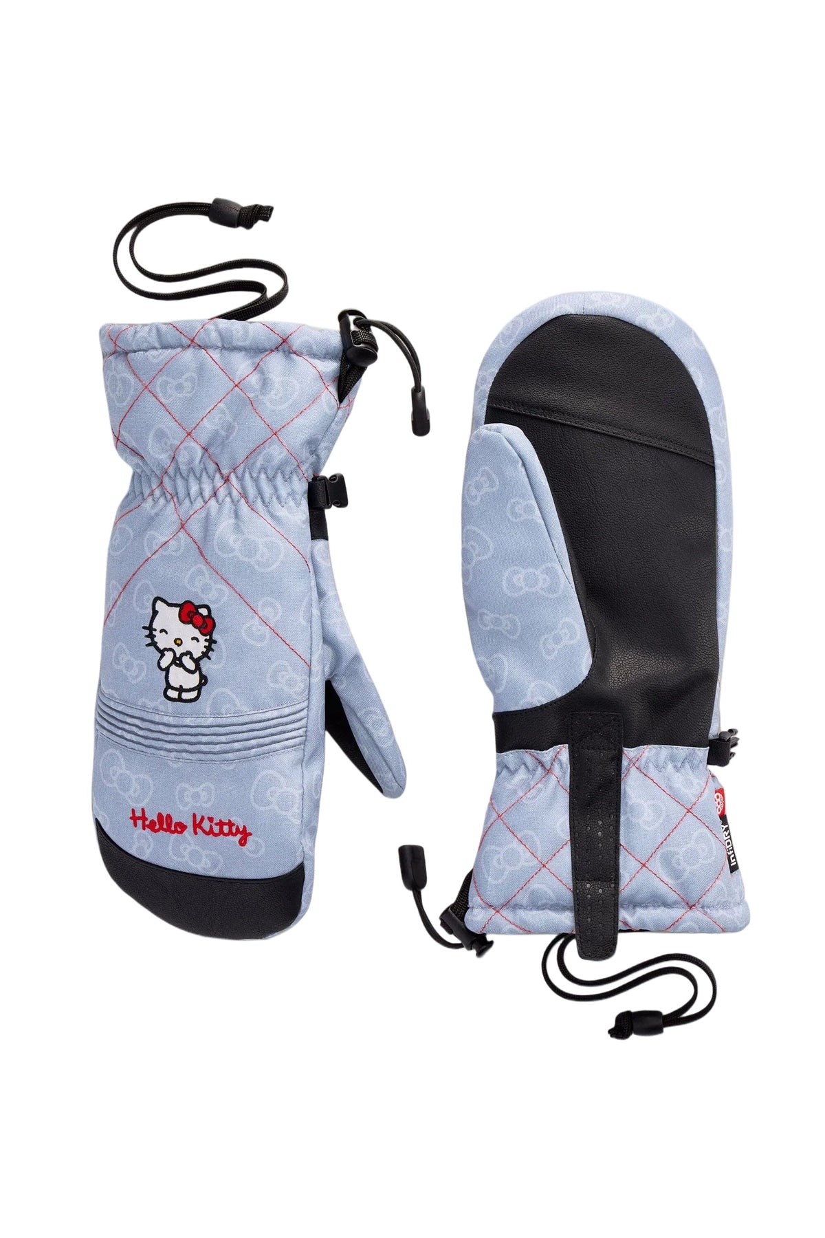 686 Women's Jubilee Mitt Hello Kitty Denim Women's Snow Mitts 686