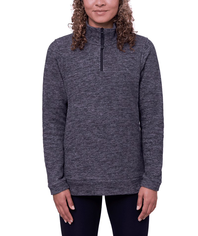 686 Women's Quarter Zip Fleece Black Women's Sweaters 686