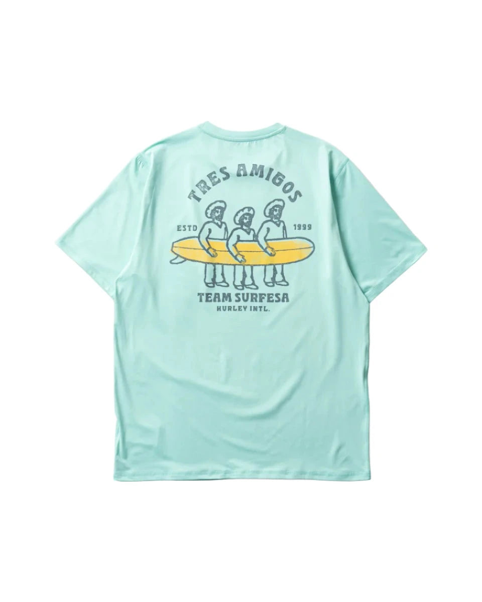 HURLEY Hybrid UPF T-Shirt Tropical Mist Men's Short Sleeve T-Shirts Hurley