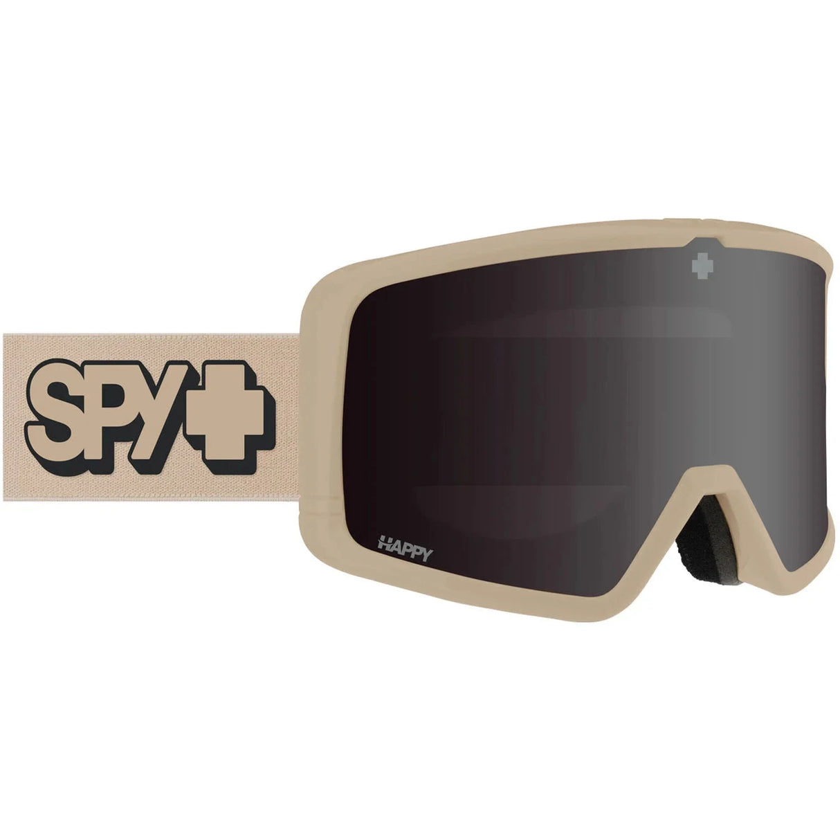 SPY Megalith Tan - Happy ML Rose with Black Mirror + Happy LL Yellow Snow Goggle Snow Goggles Spy