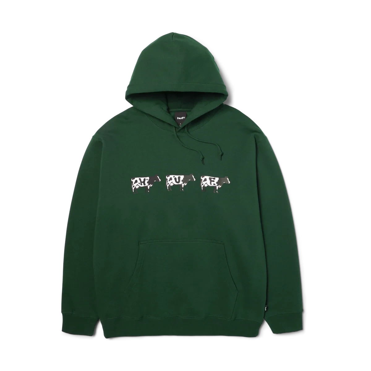 HUF Moo Hoodie Forest Green Men's Pullover Hoodies Huf