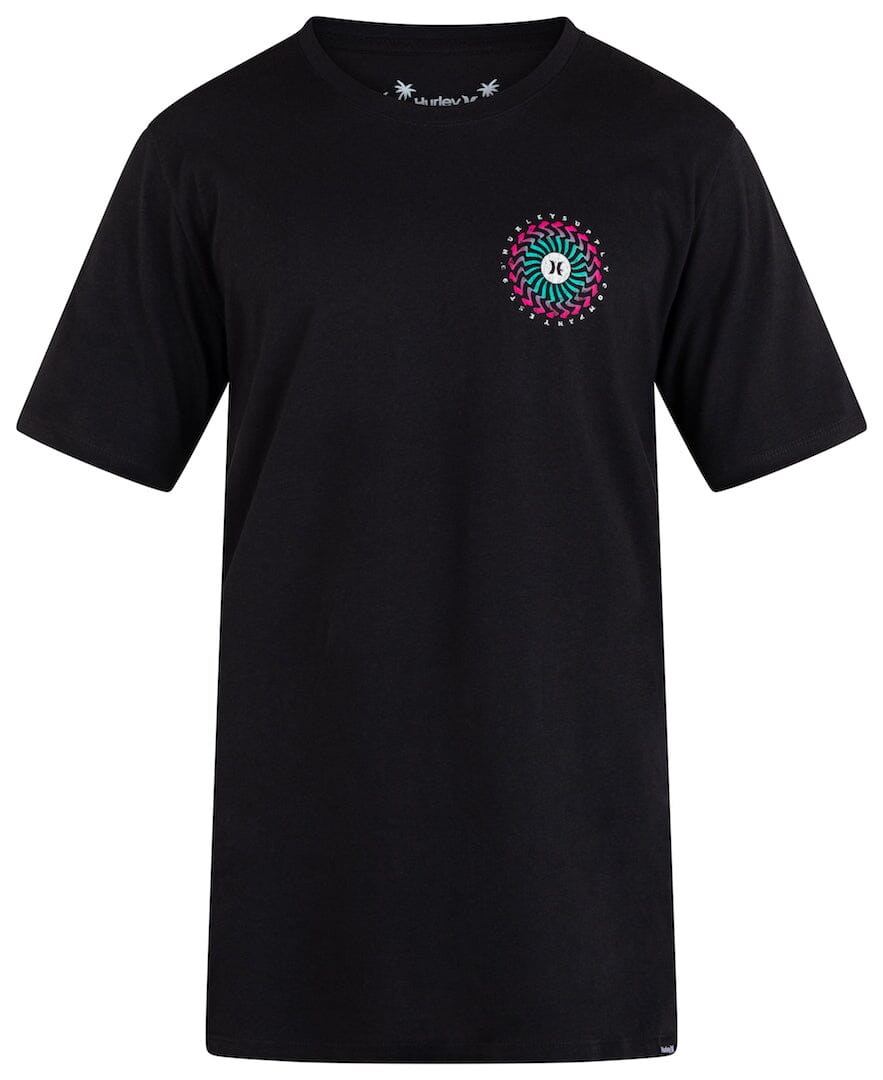 HURLEY Everyday Saw Sun T-Shirt Black Men's Short Sleeve T-Shirts Hurley