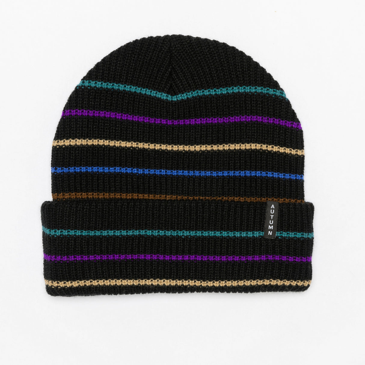 AUTUMN Multi Stripe Beanie Black Men's Beanies Autumn