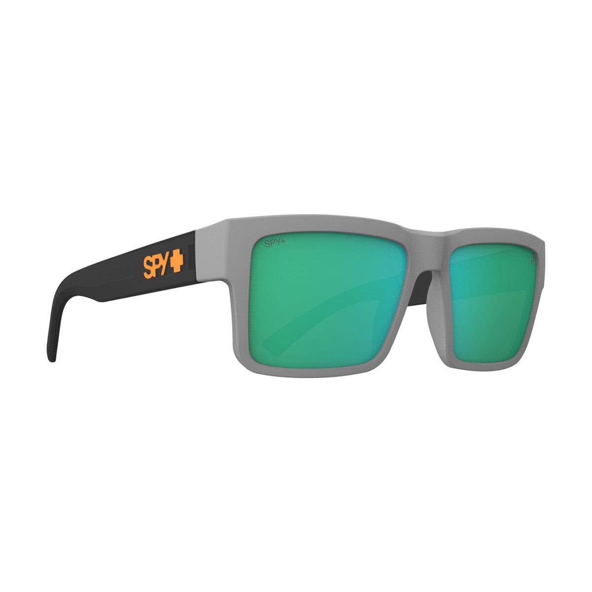 SPY Montana Matte Grey/Translucent Black - Happy Bronze Light Green Spectra Mirror Sunglasses Sunglasses Spy