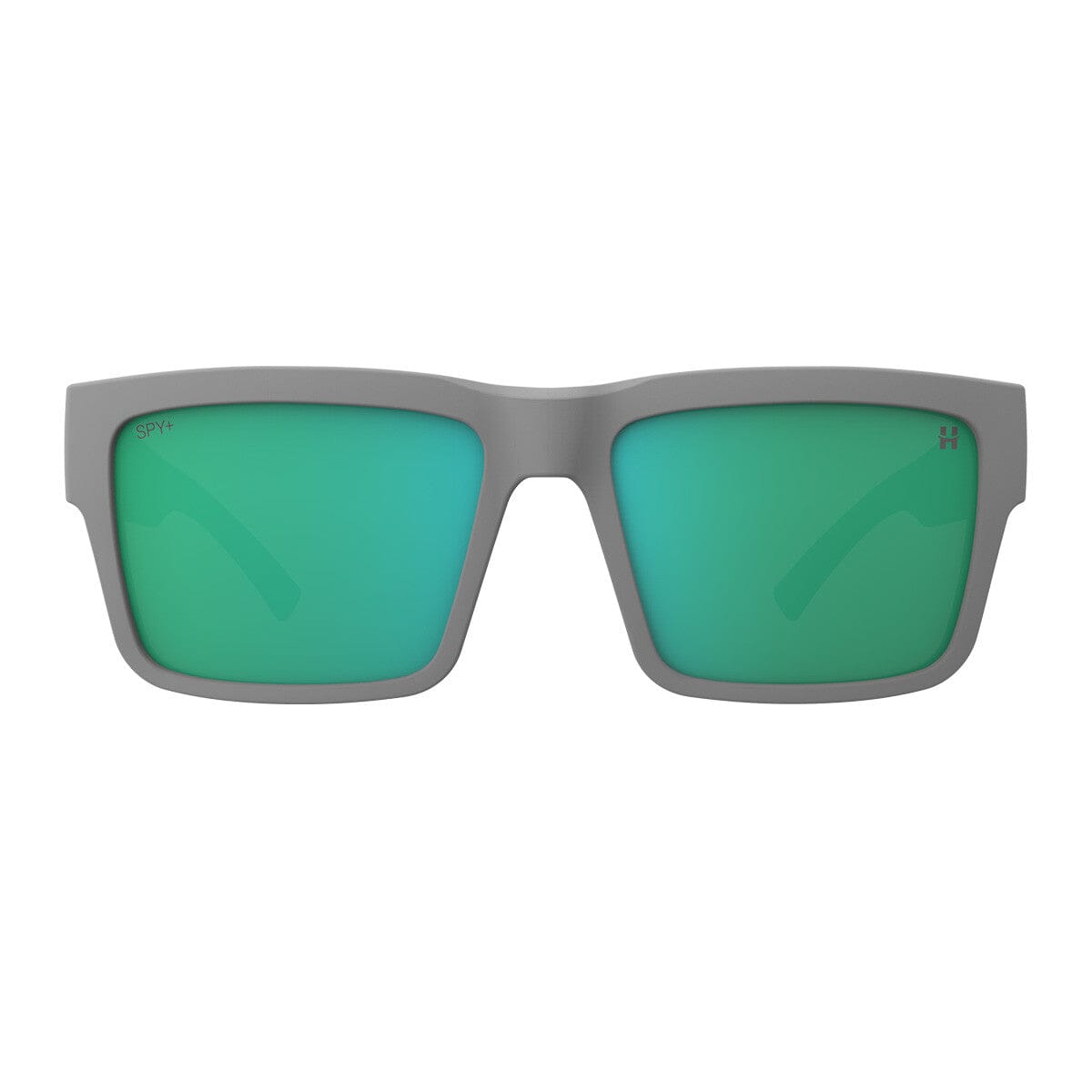 SPY Montana Matte Grey/Translucent Black - Happy Bronze Light Green Spectra Mirror Sunglasses Sunglasses Spy