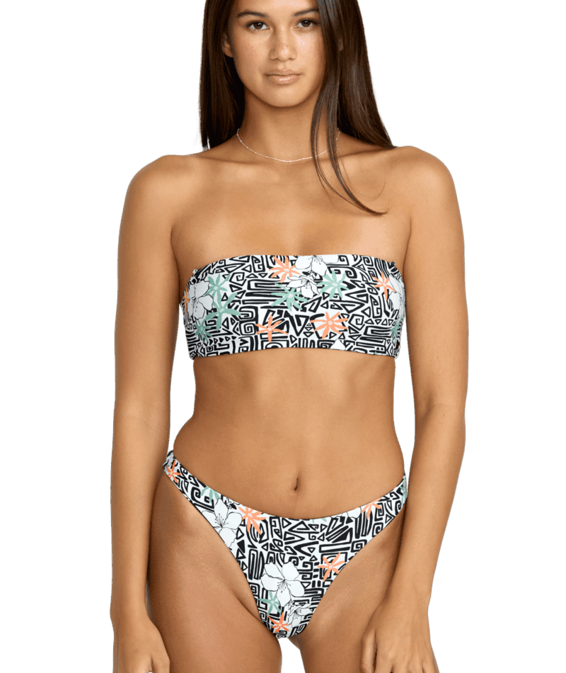 VOLCOM Women's Sol Rebel Tube Bandeau Bikini Top Star White Women's Bikini Tops Volcom