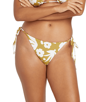 VOLCOM Women's Pretty Daze Reversible Cheekini Bikini Bottom Moss Women's Bikini Bottoms Volcom 