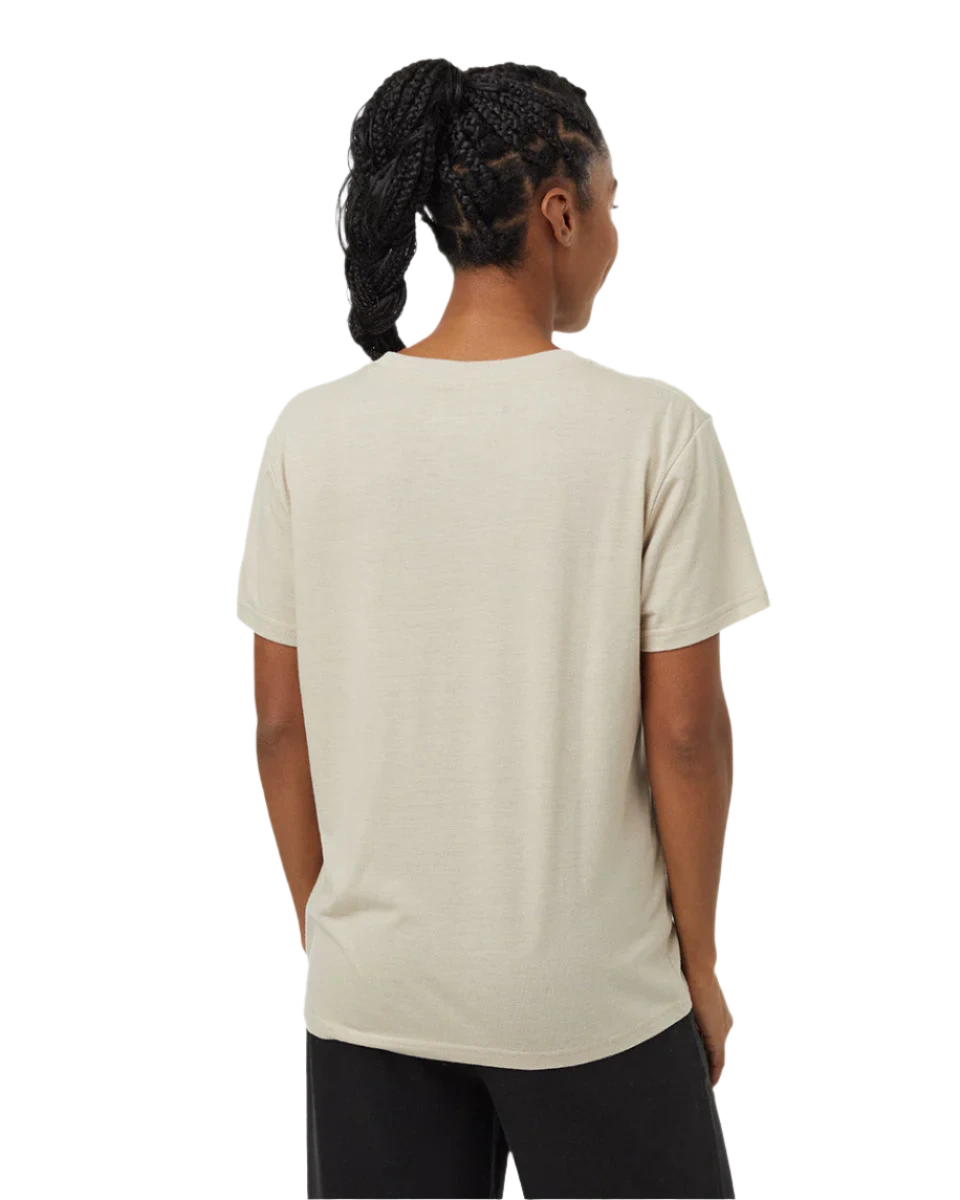 TENTREE Women's Autumn Flora T-Shirt Pale Oak / Meteorite Black Women's Short Sleeve T-Shirts Tentree