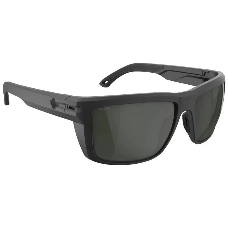 SPY Overhaul XL Matte Black - Happy Grey Green Polarized Sunglasses Sunglasses Spy