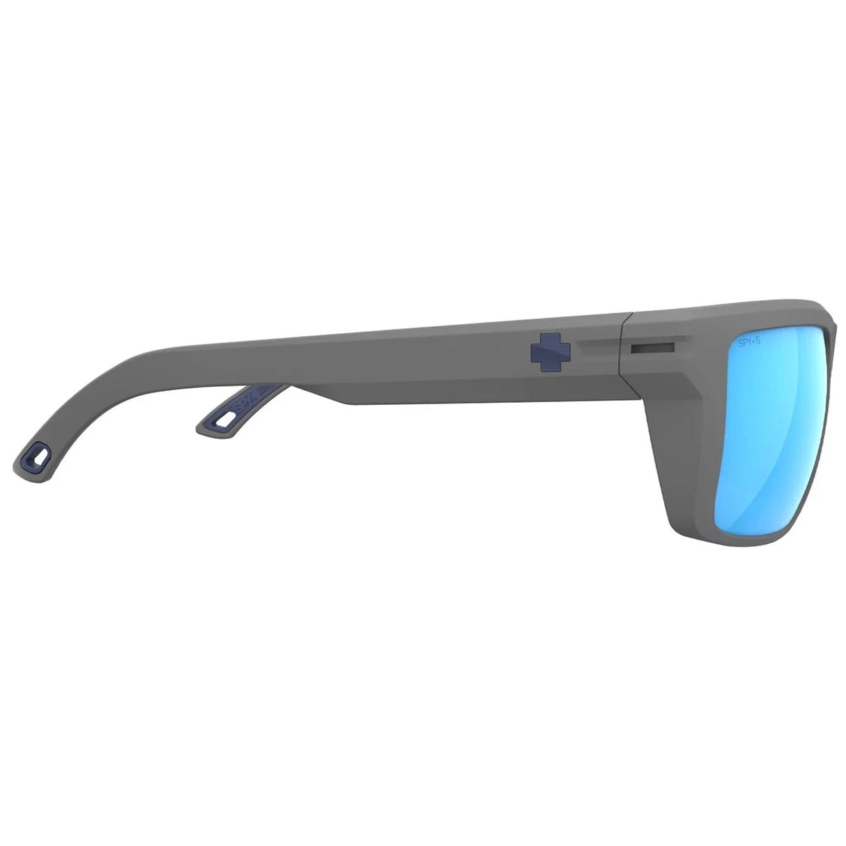 SPY Overhaul XL Matte Grey - Happy Boost Ice Blue Mirror Polarized Sunglasses Sunglasses Spy