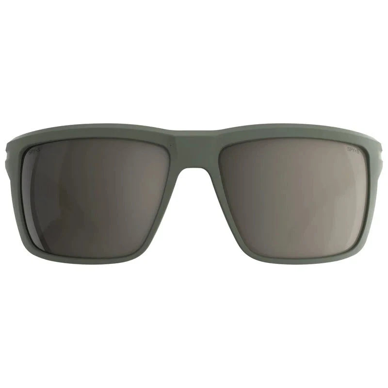 SPY Overhaul XL Matte Olive - Happy Bronze Pewter Mirror Sunglasses Sunglasses Spy
