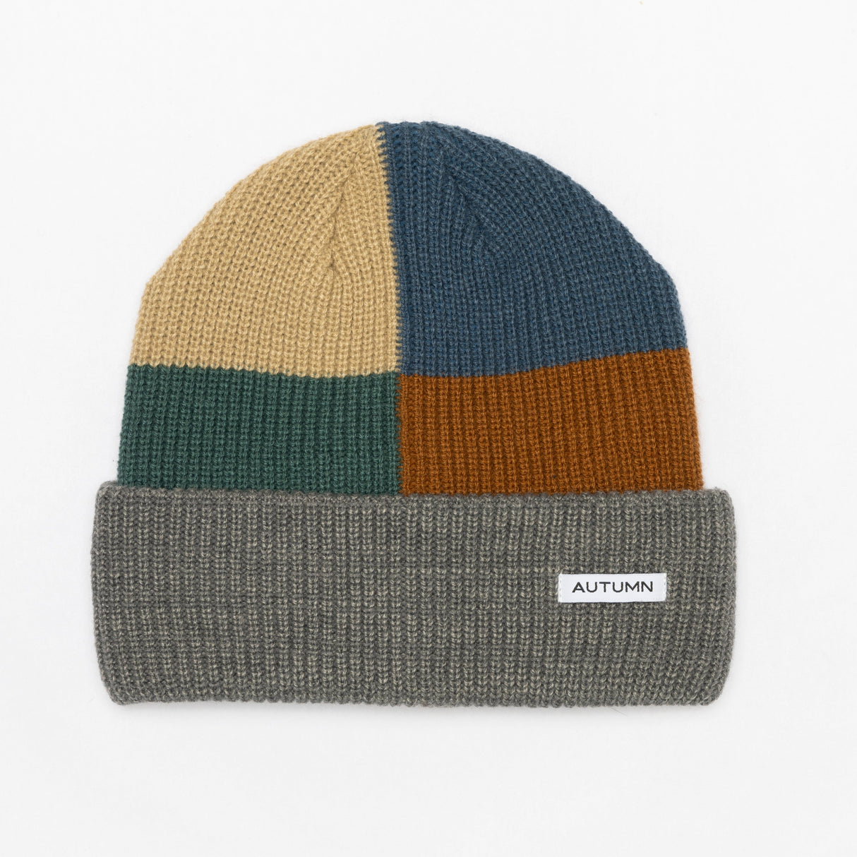 AUTUMN Patchwork Beanie Grey Men's Beanies Autumn