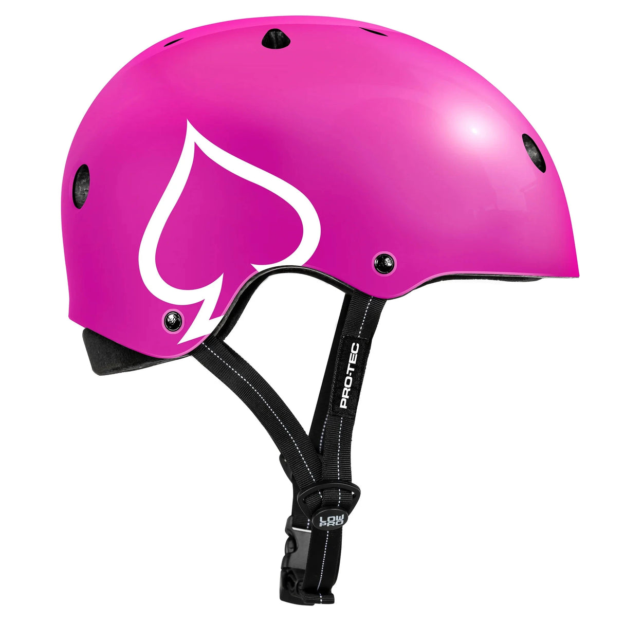 PRO-TEC Low Pro Helmet Pink Gloss Skateboard Helmets Pro-tec
