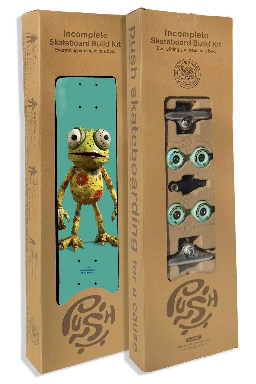 PUSH Frogster 7.75 Skateboard Incomplete Skateboard Completes Push