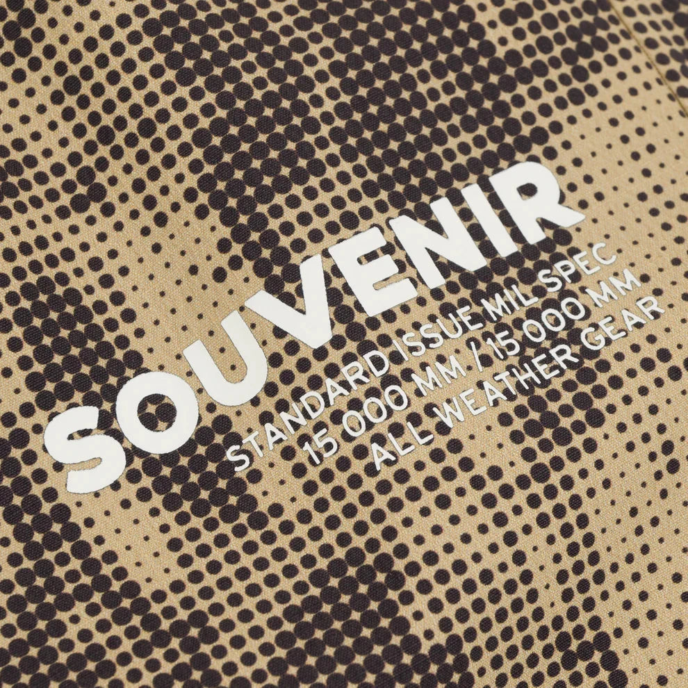 SOUVENIR Parachute Snow Pants Brown Blotch Print 2026 Men's Snow Pants Souvenir