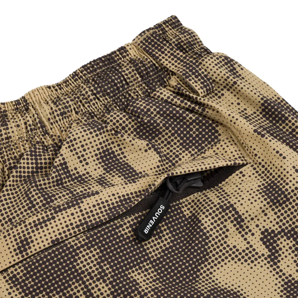 SOUVENIR Parachute Snow Pants Brown Blotch Print 2026 Men's Snow Pants Souvenir