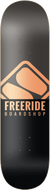 FREERIDE Stacked Logo 8.5 Orange Skateboard Deck Skateboard Decks Freeride Boardshop 