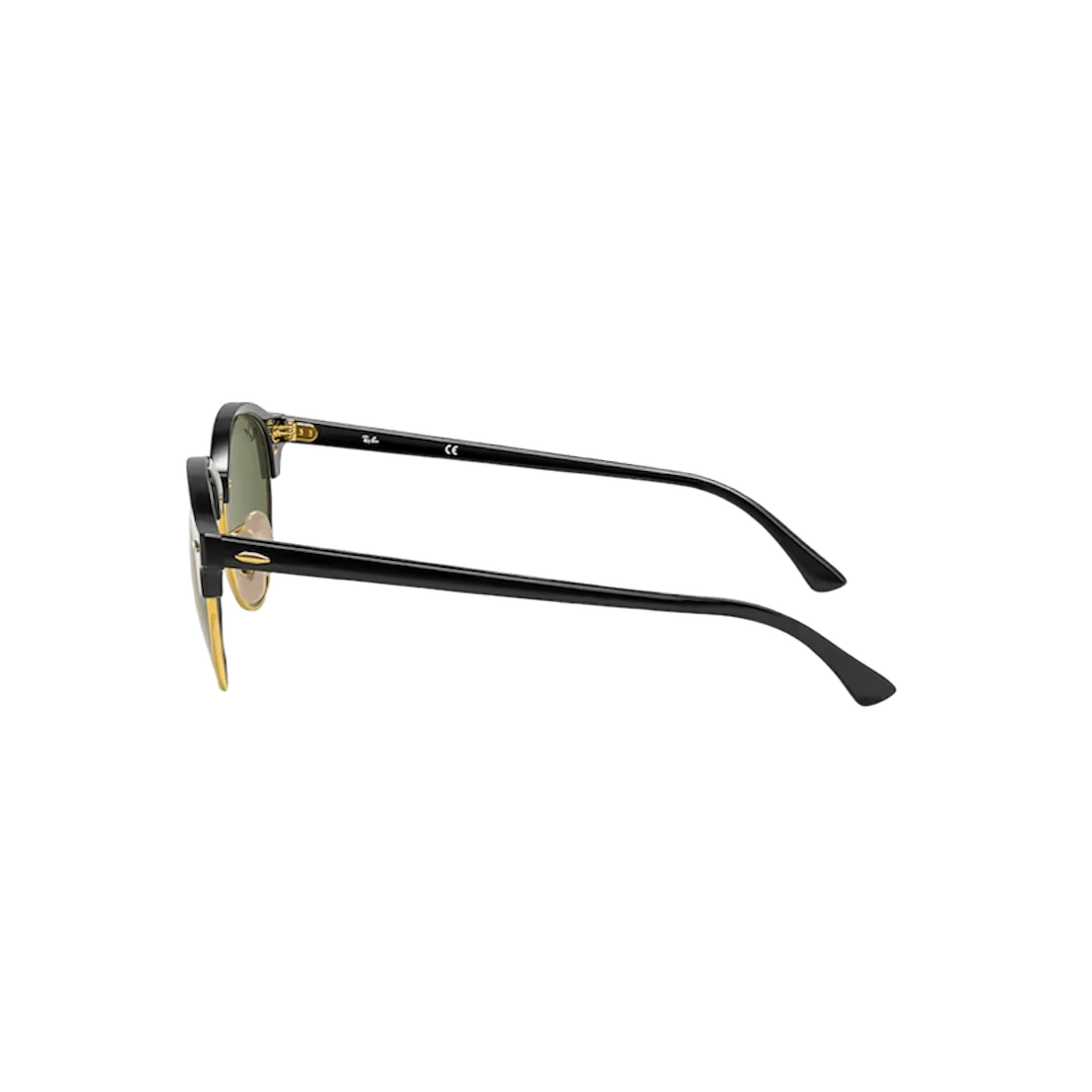 RAY-BAN Clubround Classic Polished Black - G-15 Green Sunglasses Sunglasses Ray-Ban