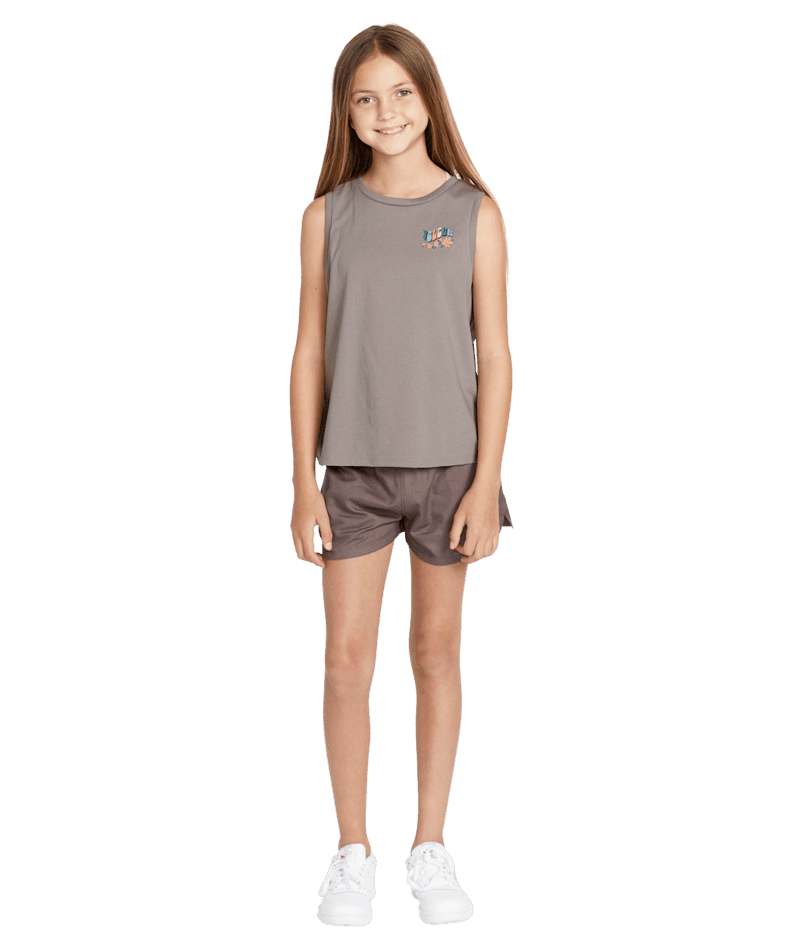 VOLCOM Girl's Flexin' Muscle Tank Top Daze Grey Girl's T-Shirts Volcom 
