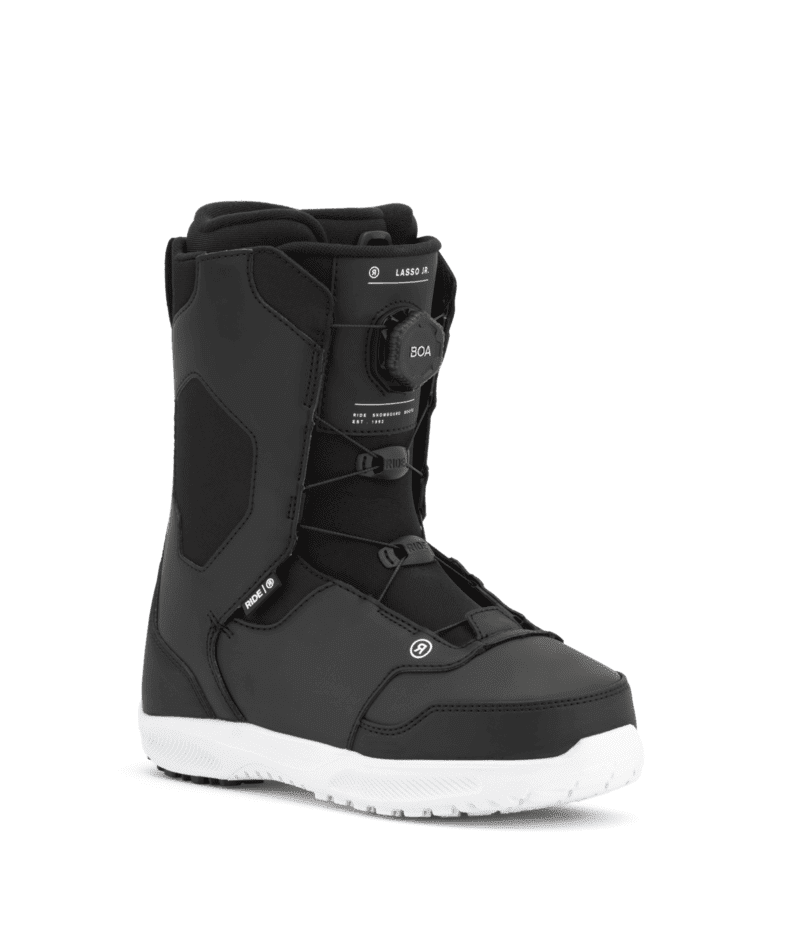 RIDE Youth Lasso Jr. Snowboard Boots Black 2027 Youth Snowboard Boots Ride