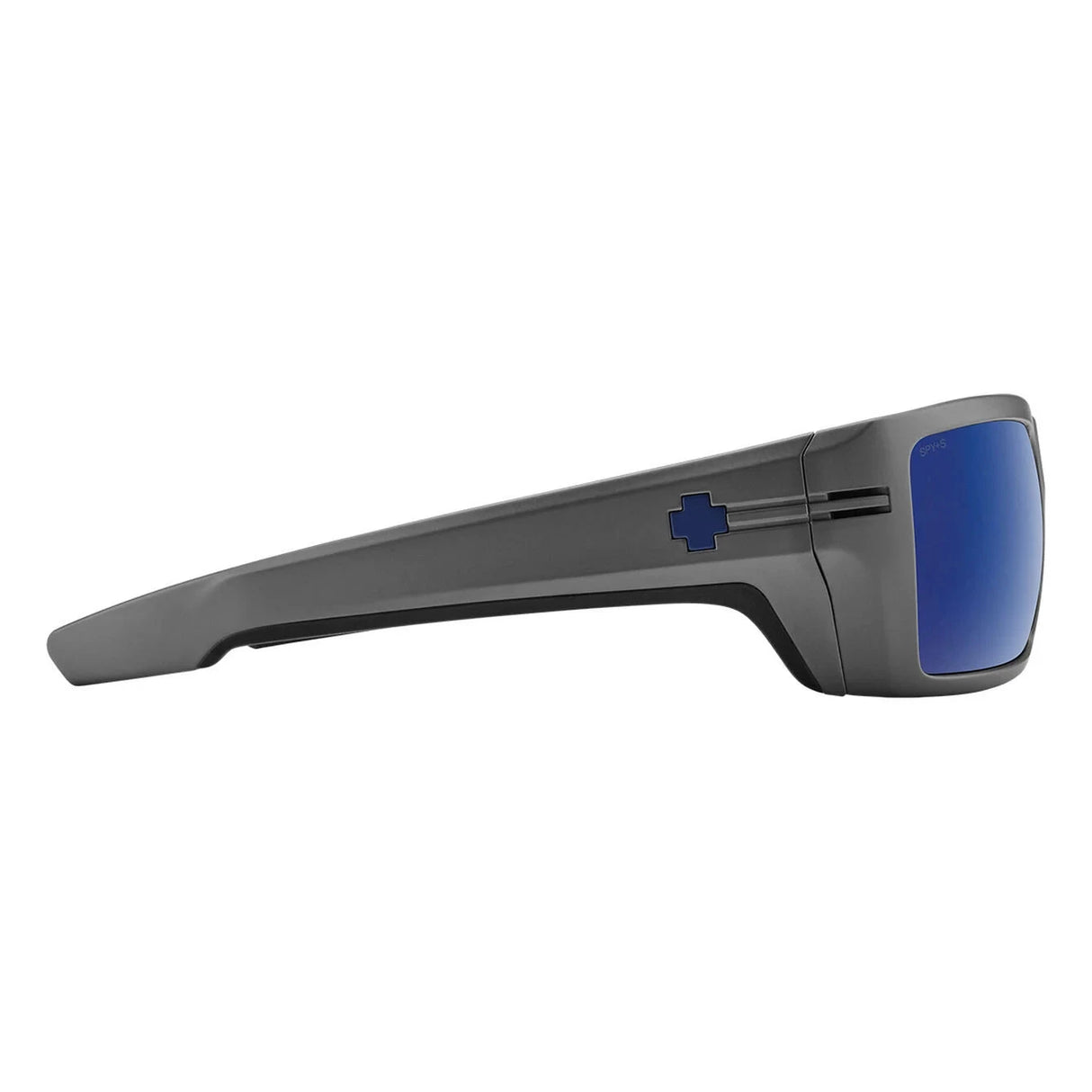 SPY Rebar ANSI Matte Gunmetal - Happy Grey Green Dark Blue Mirror Polarized Sunglasses Sunglasses Spy