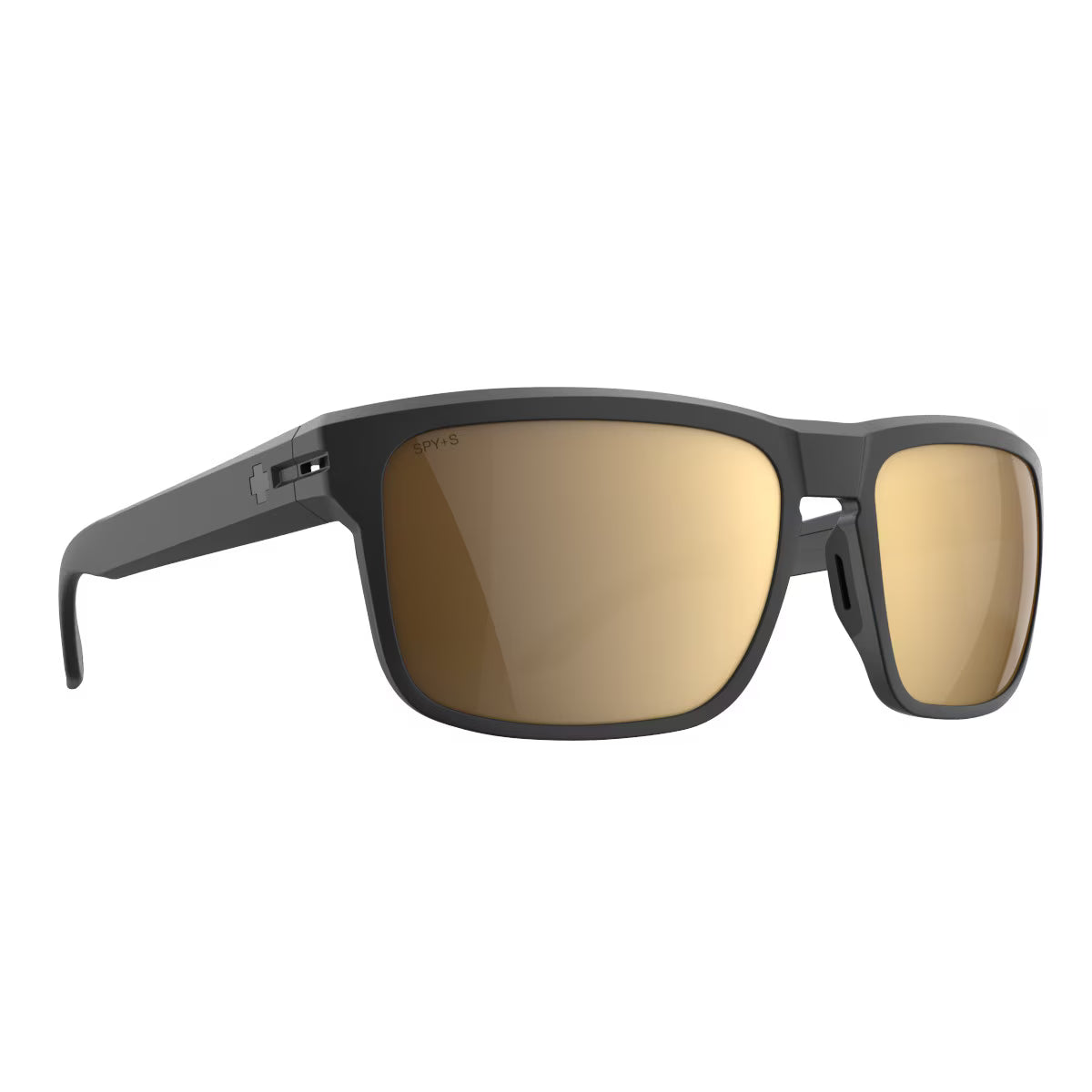 SPY Region ANSI Matte Black - Happy Bronze Gold Mirror Sunglasses Sunglasses Spy