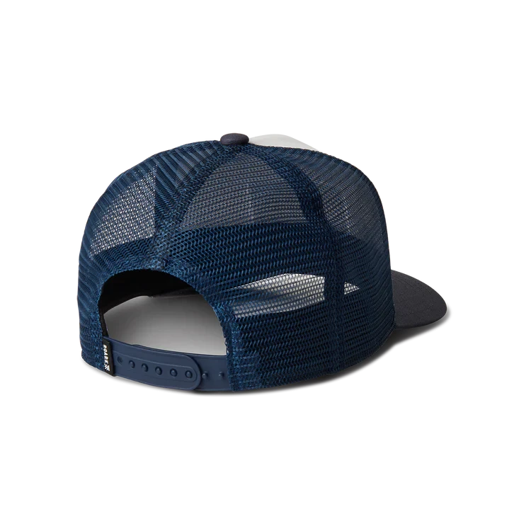 ROARK Station Trucker Snapback Hat White/Navy Men's Hats Roark Revival