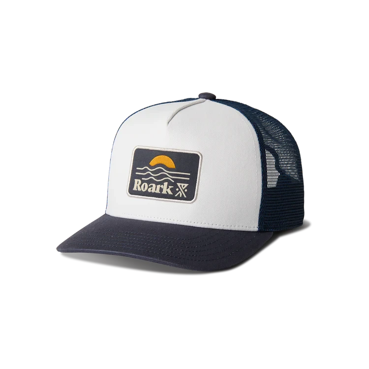 ROARK Station Trucker Snapback Hat White/Navy Men's Hats Roark Revival