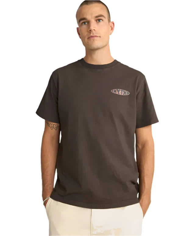 RHYTHM Sound Printed Vintage T-Shirt Black Men's Short Sleeve T-Shirts Rhythm