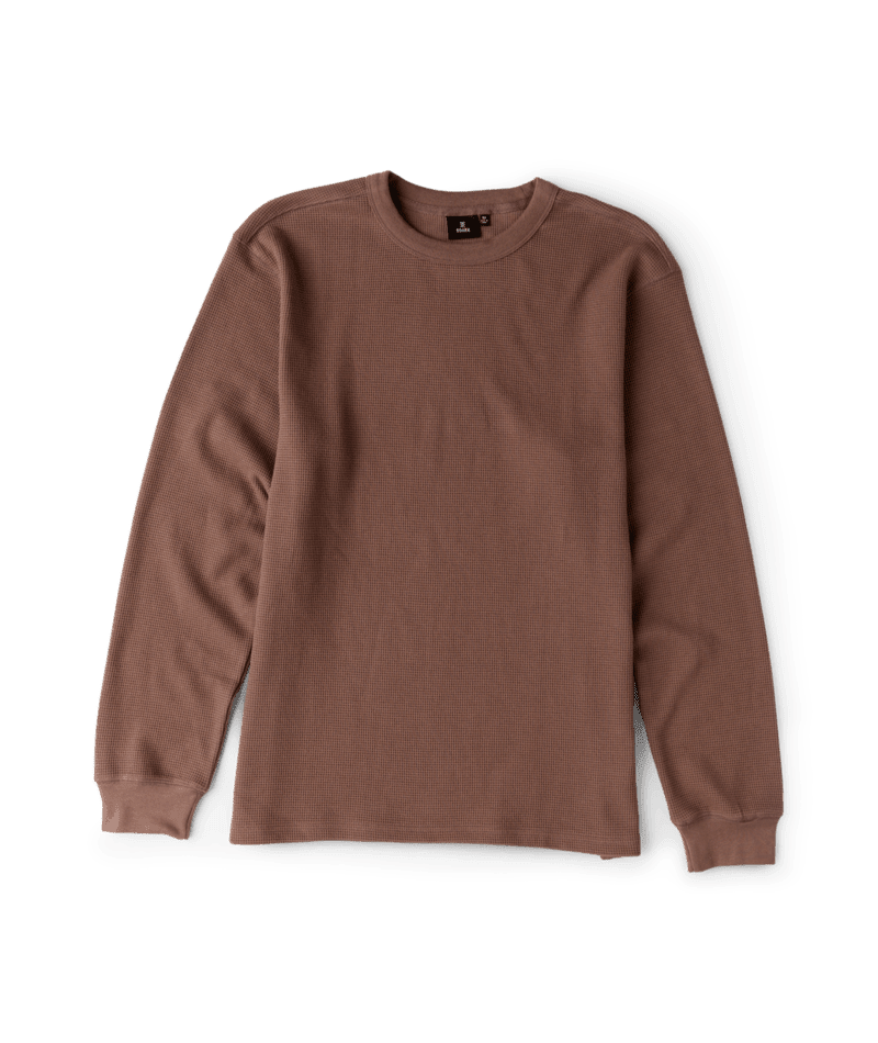 ROARK Well Worn Thermal Faded Brown Men's Long Sleeve T-Shirts Roark Revival