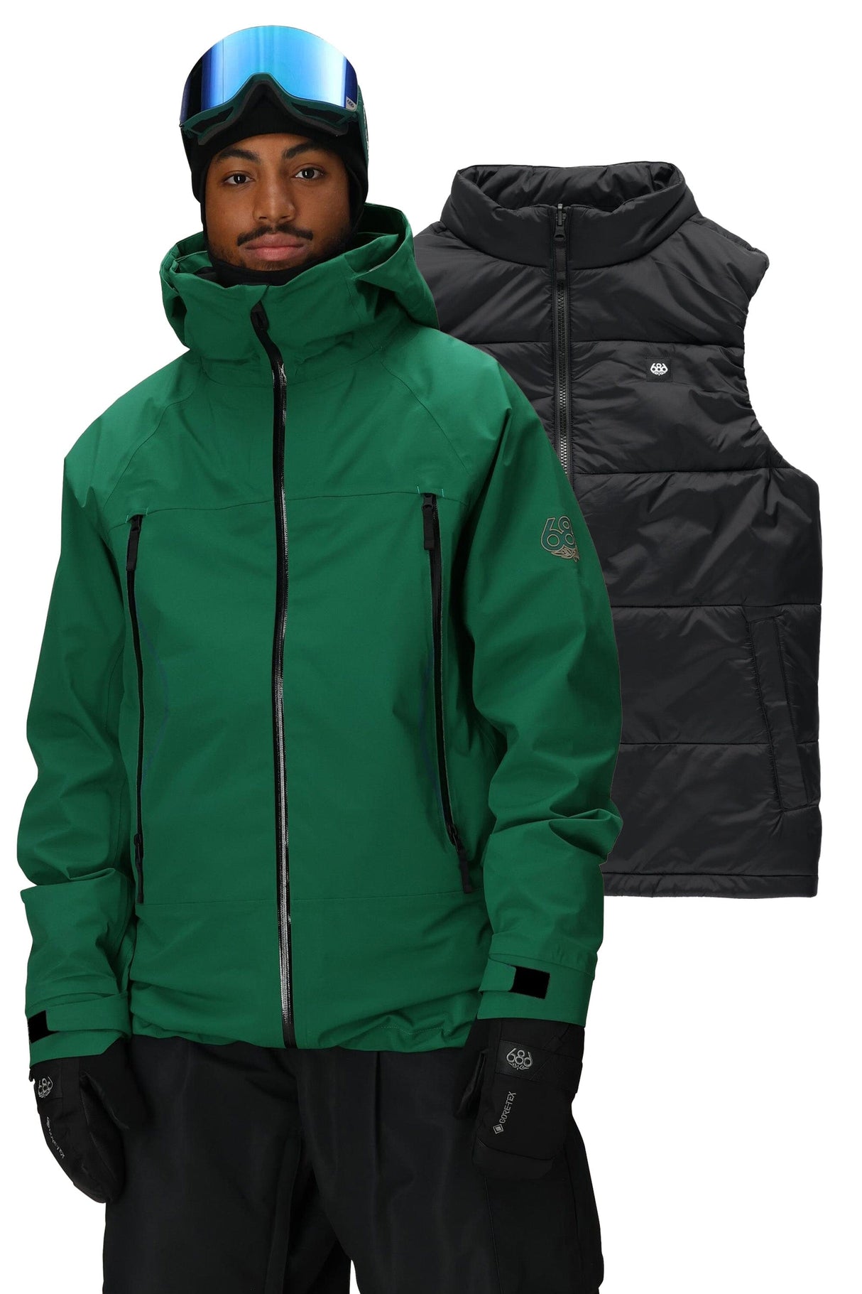 686 Smarty 3-In-1 Rodeo 3L Snow Jacket Emerald Green 2026 Men's Snow Jackets 686