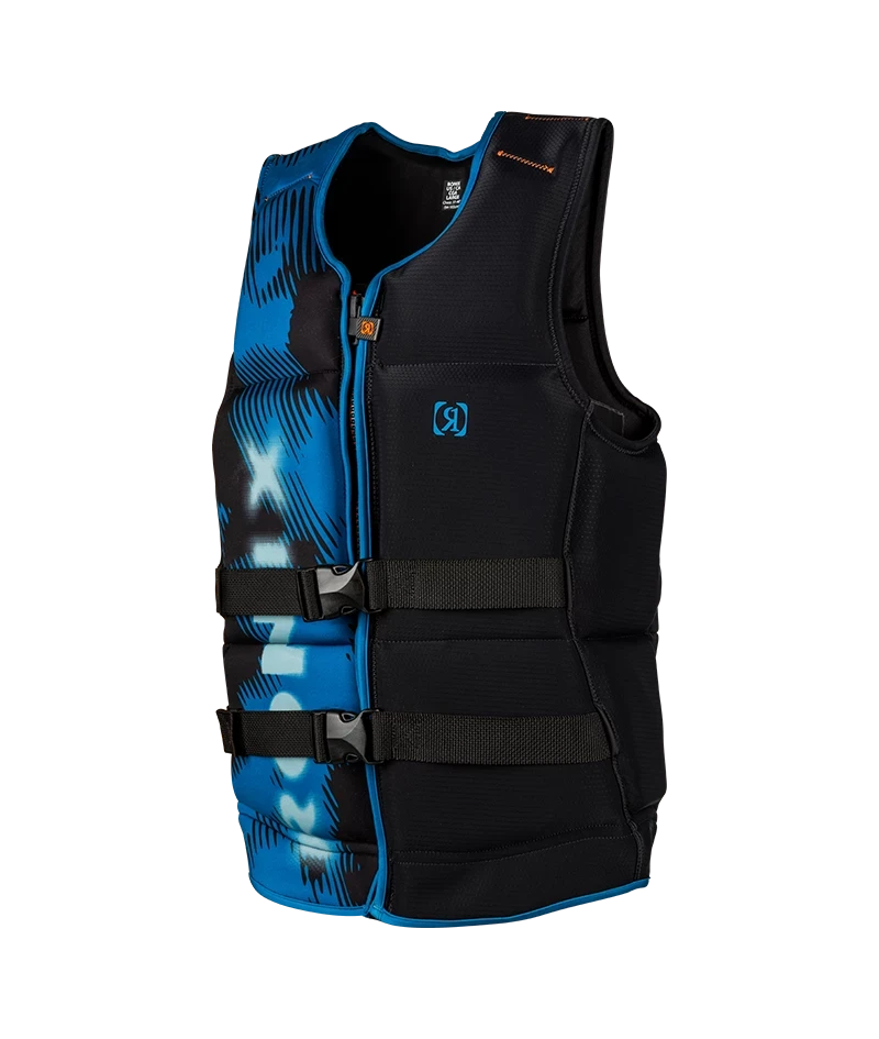 RONIX Atomik Capella 3.0 CGA Wake Vest Black/Slate Blue Men's Wake Vests Ronix