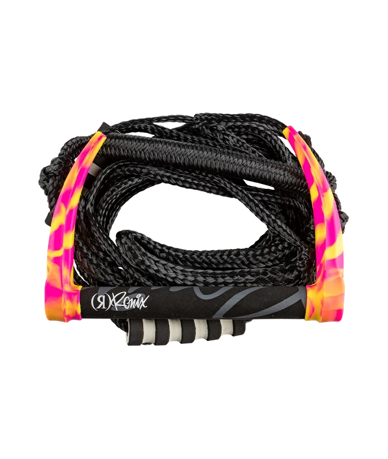 RONIX Silicone Stretch Surf Rope With Handle Tropical Swirl Wakesurf Ropes Ronix