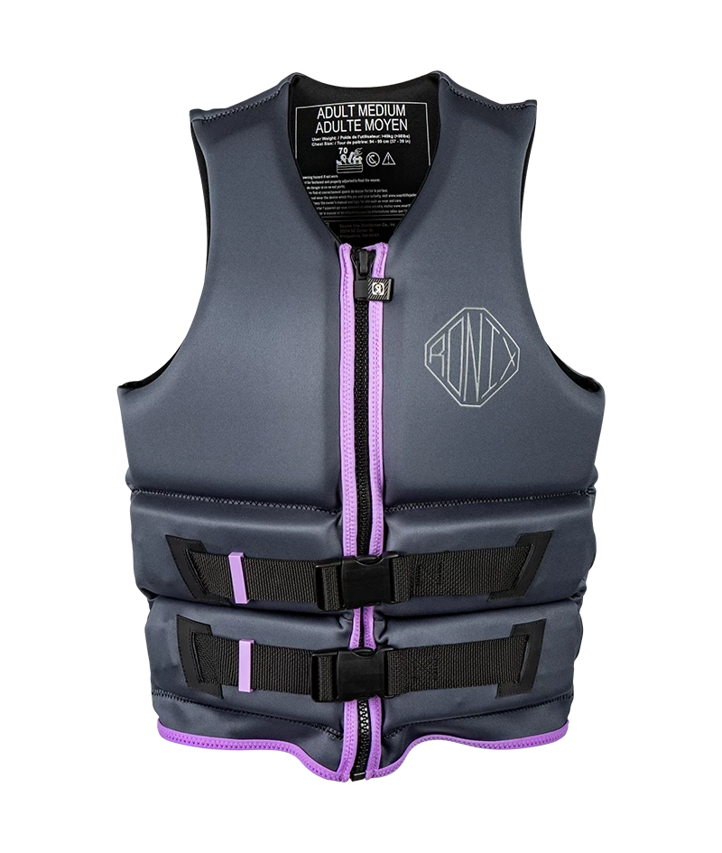 RONIX Women's Avalon Yes CGA Wake Vest Ash/Violet Women's Wake Vests Ronix