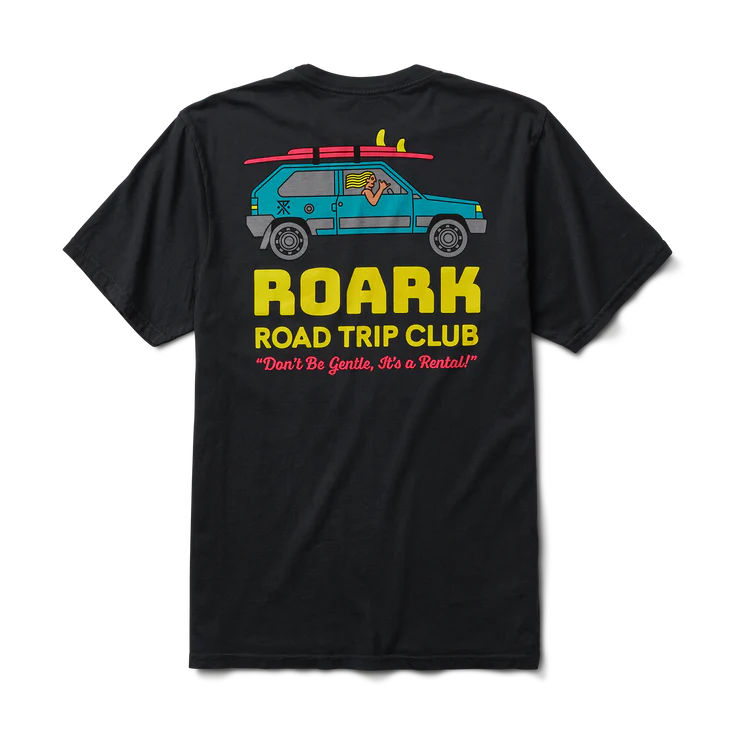 ROARK Road Trip Club Premium T-Shirt Black Men's Short Sleeve T-Shirts Roark Revival