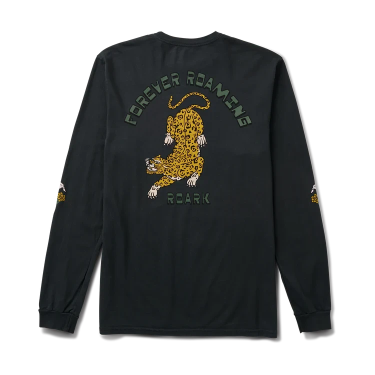 ROARK Jaguar Long Sleeve Premium T-Shirt Black Men's Long Sleeve T-Shirts Roark Revival