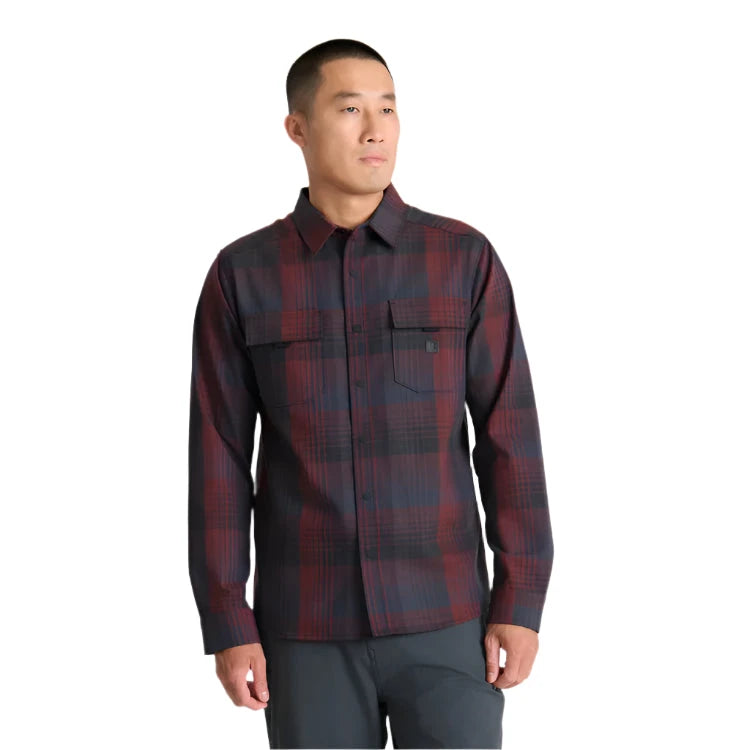 ROARK Diablo Long Sleeve Flannel Sangria Men's Long Sleeve Button Up Shirts Roark Revival