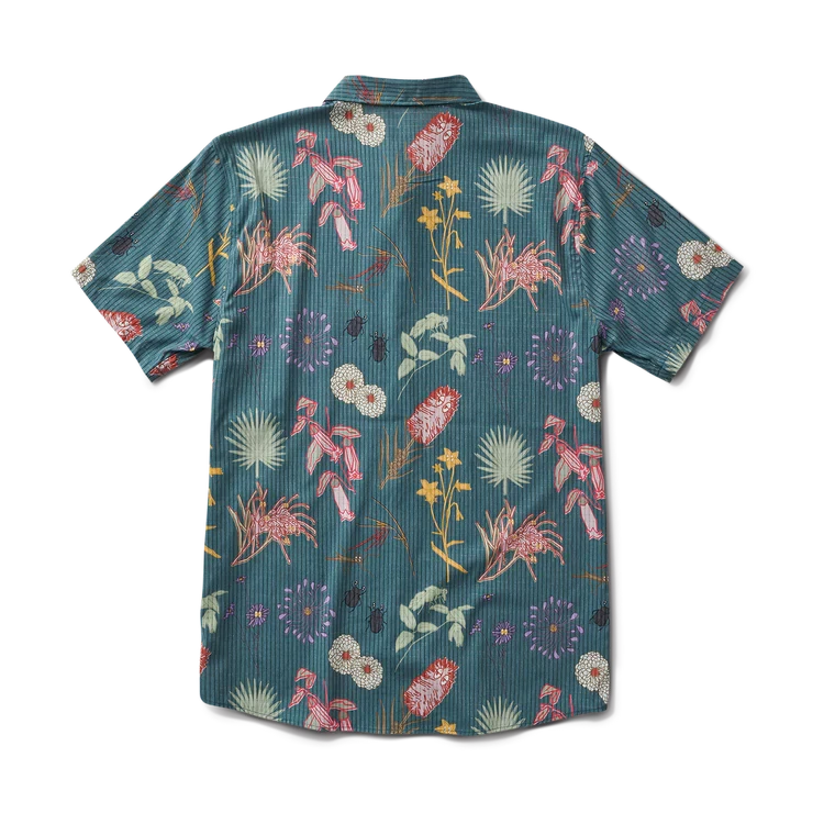 ROARK Bless Up Breathable Short Sleeve Button Up Deep Sea Men's Short Sleeve Button Up Shirts Roark Revival