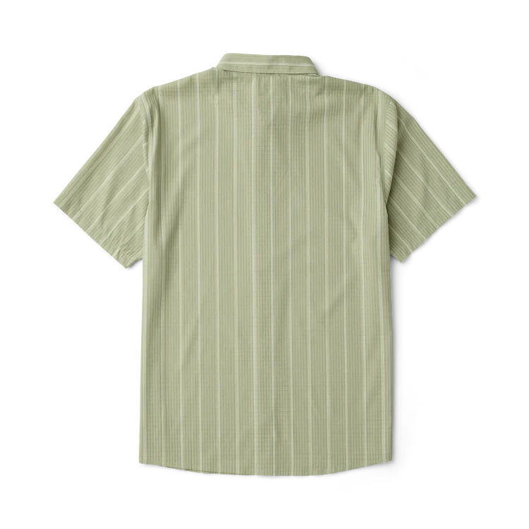 ROARK Bless Up Breathable Stretch Button Up Sage Stripe Men's Short Sleeve Button Up Shirts Roark Revival