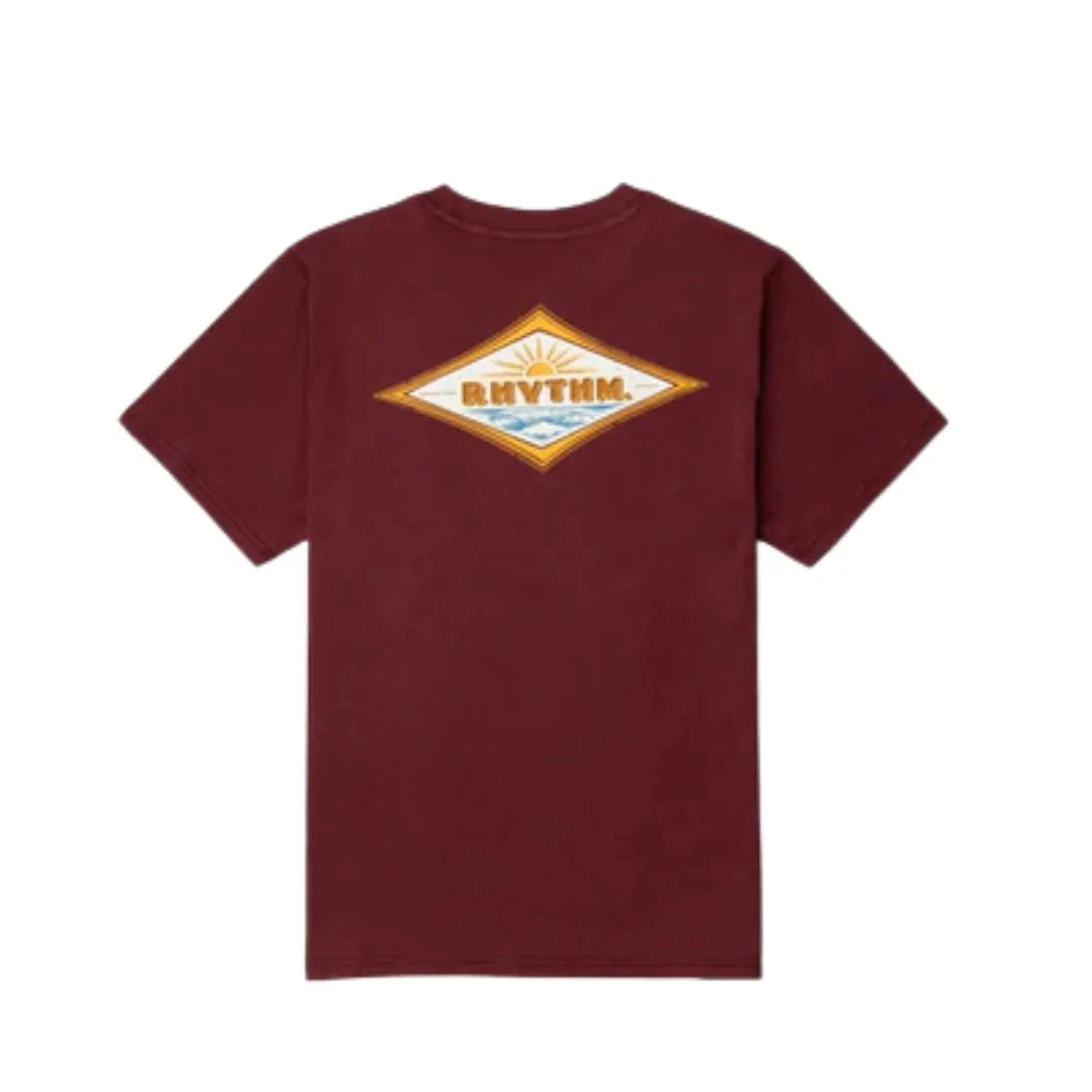 RHYTHM Frame T-Shirt Merlot Men's Short Sleeve T-Shirts Rhythm