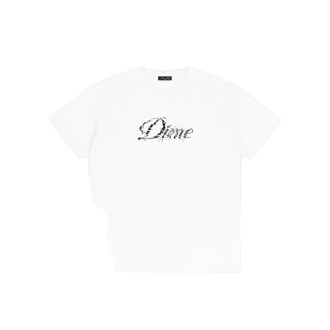 DIME Cursive Smashed T-Shirt White Men's Short Sleeve T-Shirts Dime MTL