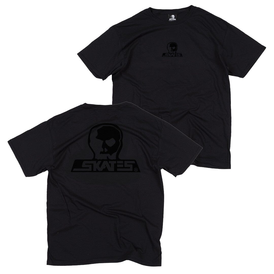 SKULL SKATES Skull Logo Blackout T-Shirt Black Men's Short Sleeve T-Shirts Skull Skates