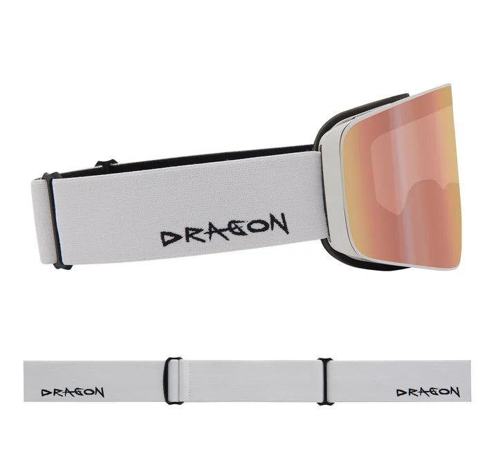 DRAGON Slain Mag Cylindrical Off White - Lumalens Rose Gold Ion + Lumalens Light Rose Snow Goggle Snow Goggles Dragon