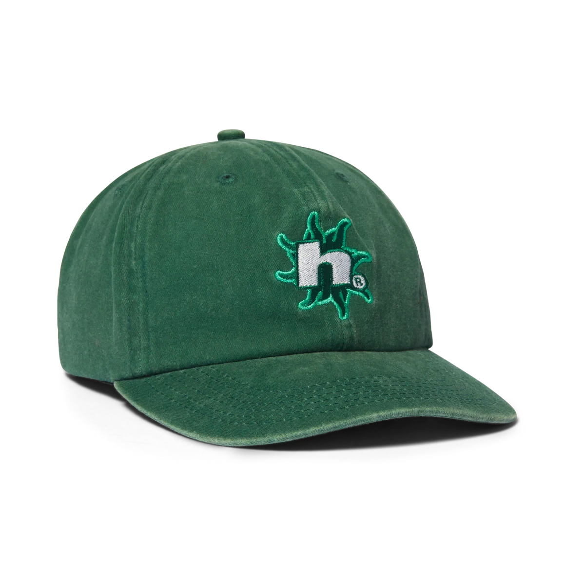 HUF Sol Denim 6 Panel CV Washed Hat Forest Green Men's Hats Huf
