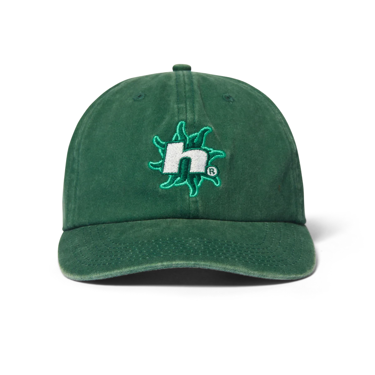 HUF Sol Denim 6 Panel CV Washed Hat Forest Green Men's Hats Huf