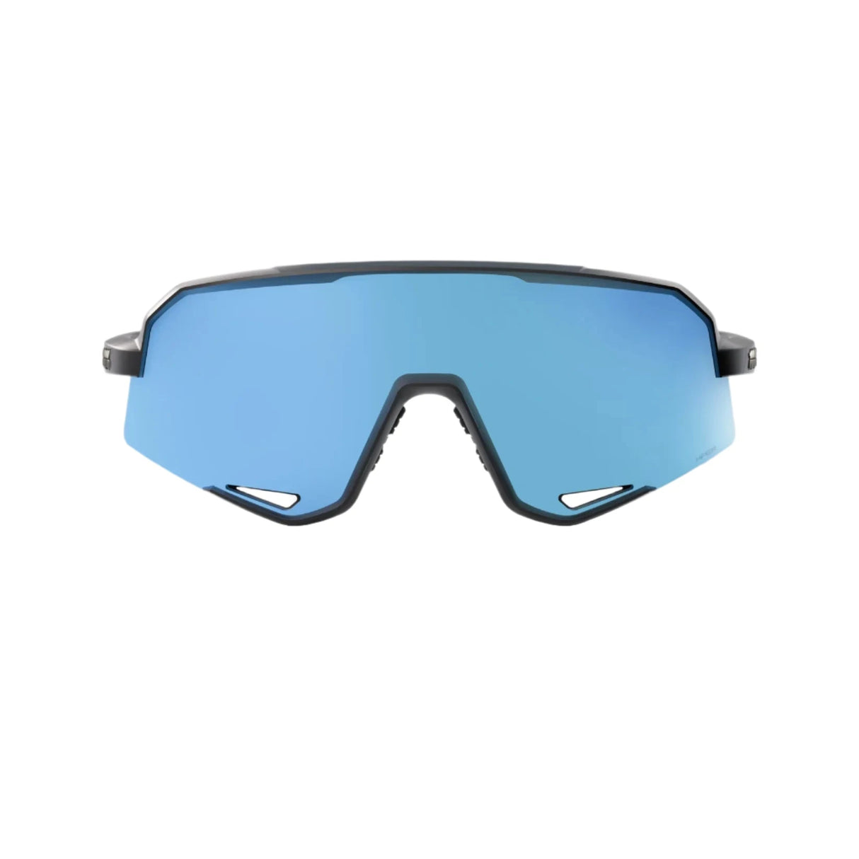 100% Slendale Matte Black - HiPER Blue Multilayer Mirror Sunglasses Sunglasses 100%