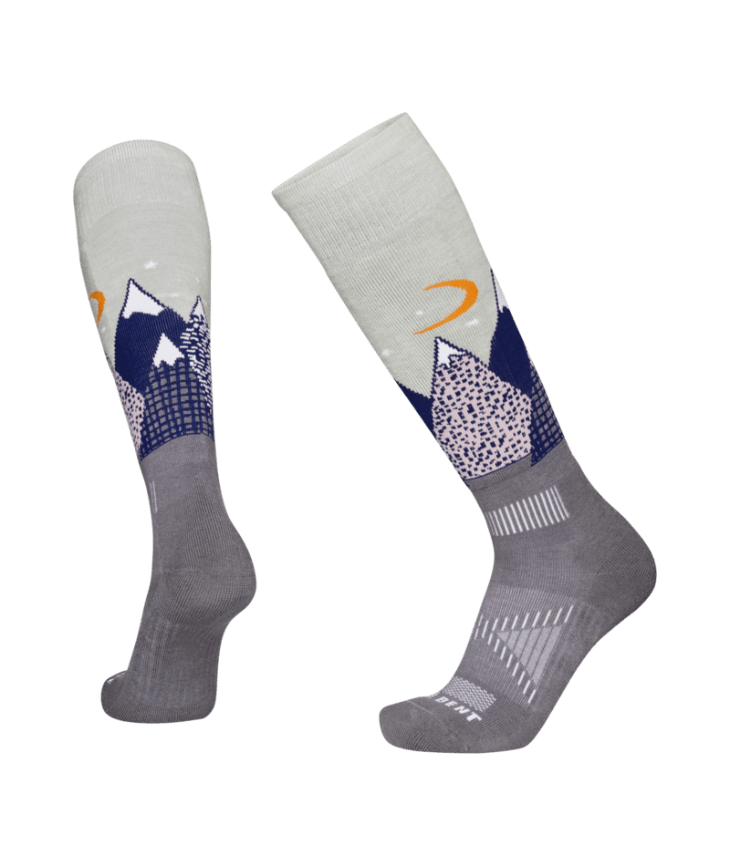 LE BENT Kids Snowy Mountains Light Cushion Snow Socks Sea Foam Youth Snowboard Socks Le Bent