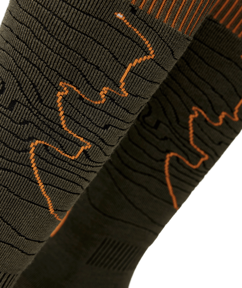 LE BENT Xavier De Le Rue Pro Series Light Cushion Snow Socks Dark Eucalyptus Men's Snowboard Socks Le Bent